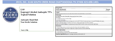 3.78L label - LS9  3.78L label